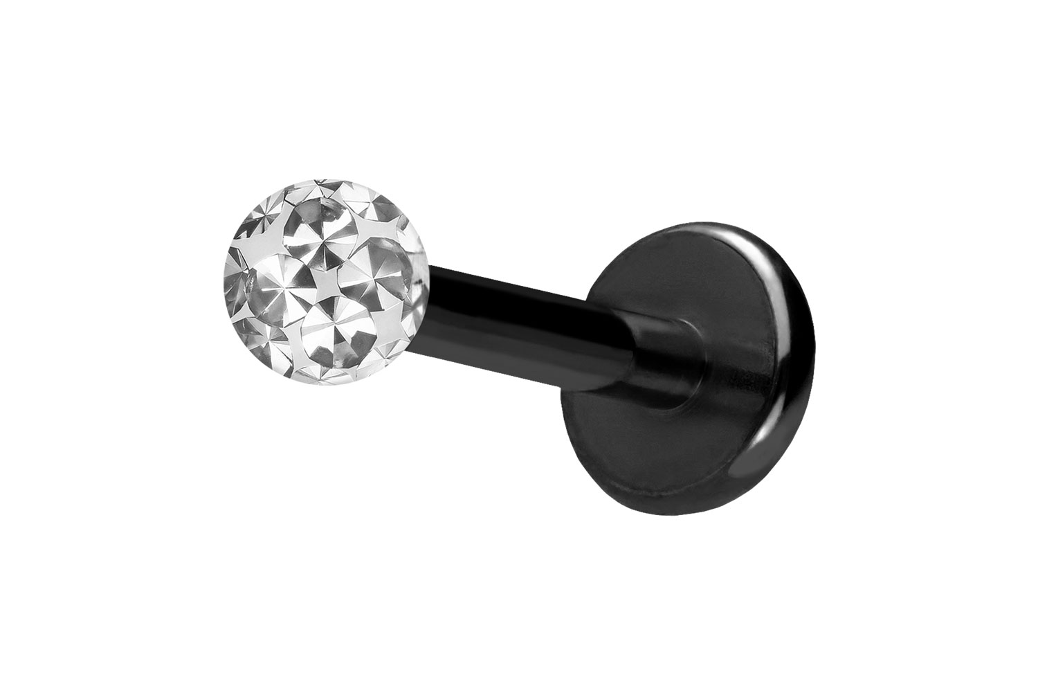 Titan Labret Piercing mit Push Fit EPOXY-KUGEL